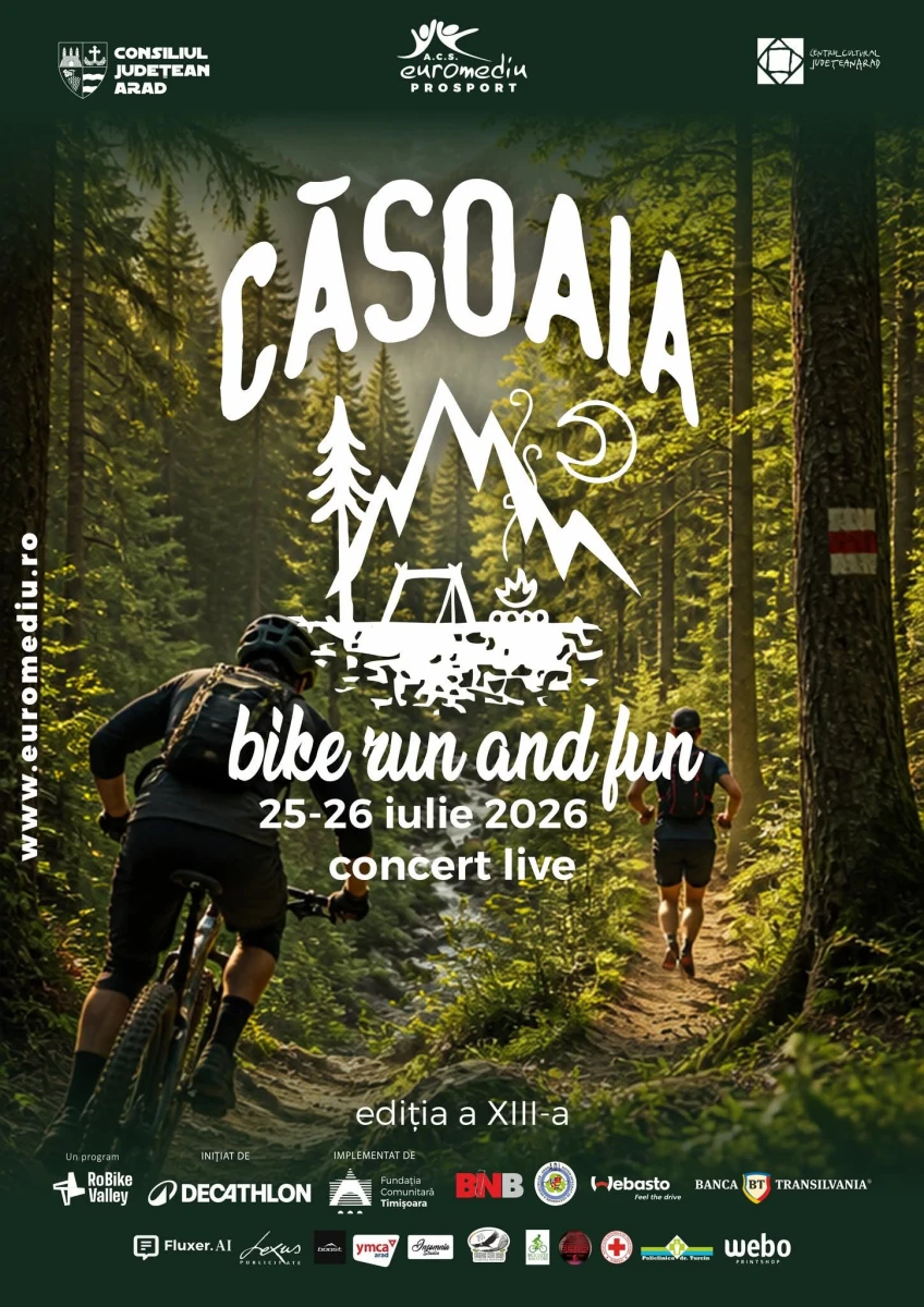 Căsoaia Bike, Run & Fun 2026: un weekend cu sport, natură și distracție pentru întreaga familie