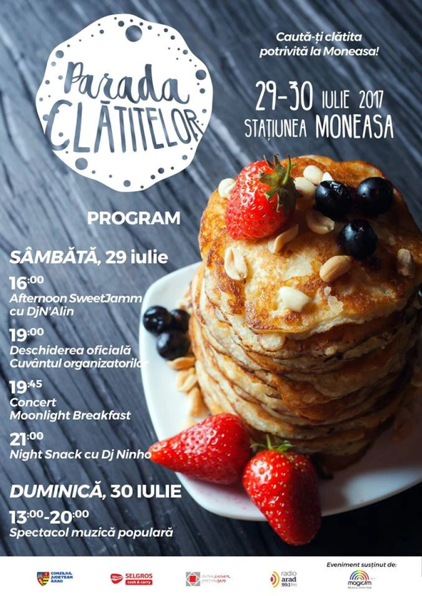 Caută-ţi clătita potrivită la Moneasa! Cum puteți ajunge la Parada clătitelor dacă nu aveți mașină