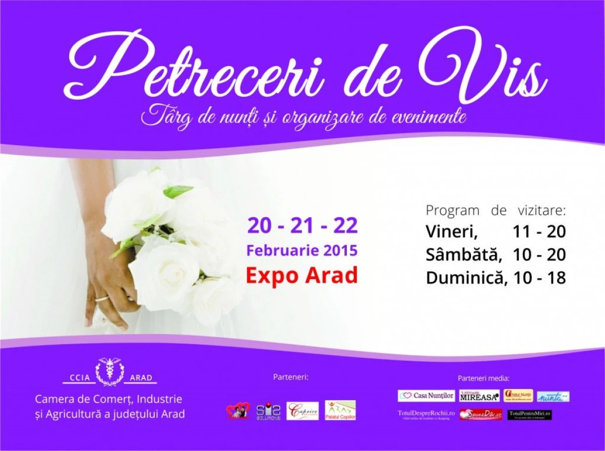 CEL MAI MARE TARG DE NUNTI SI ORGANIZARI DE EVENIMENTE DIN VESTUL TARII LA EXPO ARAD