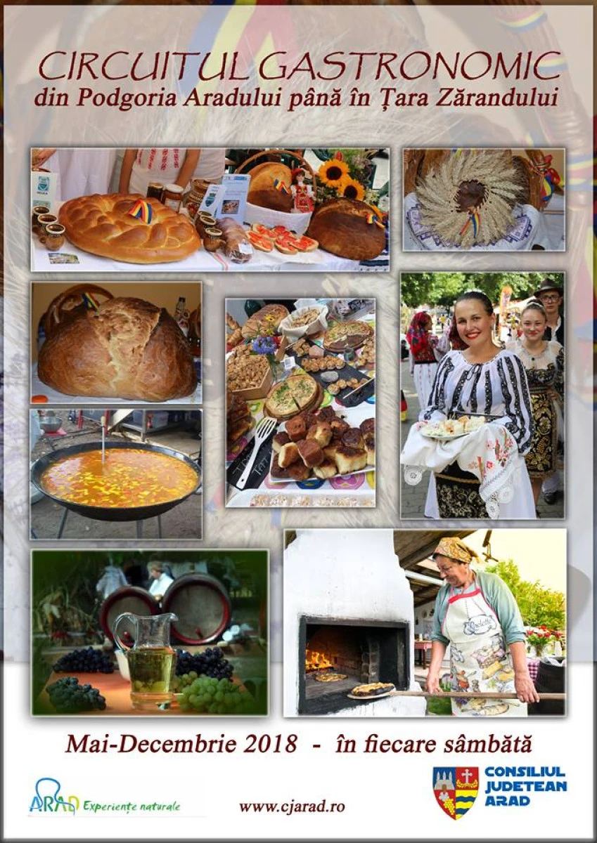 Circuitul Gastronomic continuă şi în iunie, cu destinaţii-surpriză: Dorobanţi, Lipova, Căsoaia și Petriş