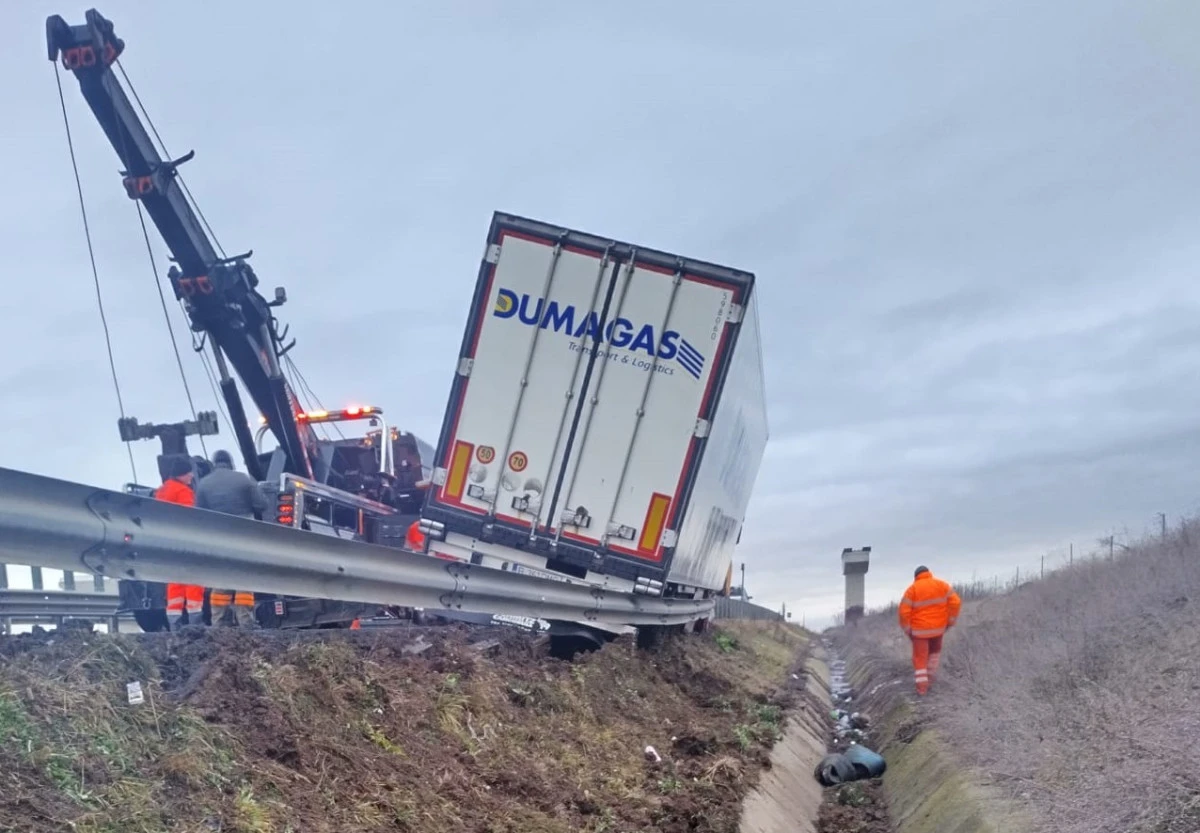 Circulație îngreunată pe autostrada Arad-Timișoara