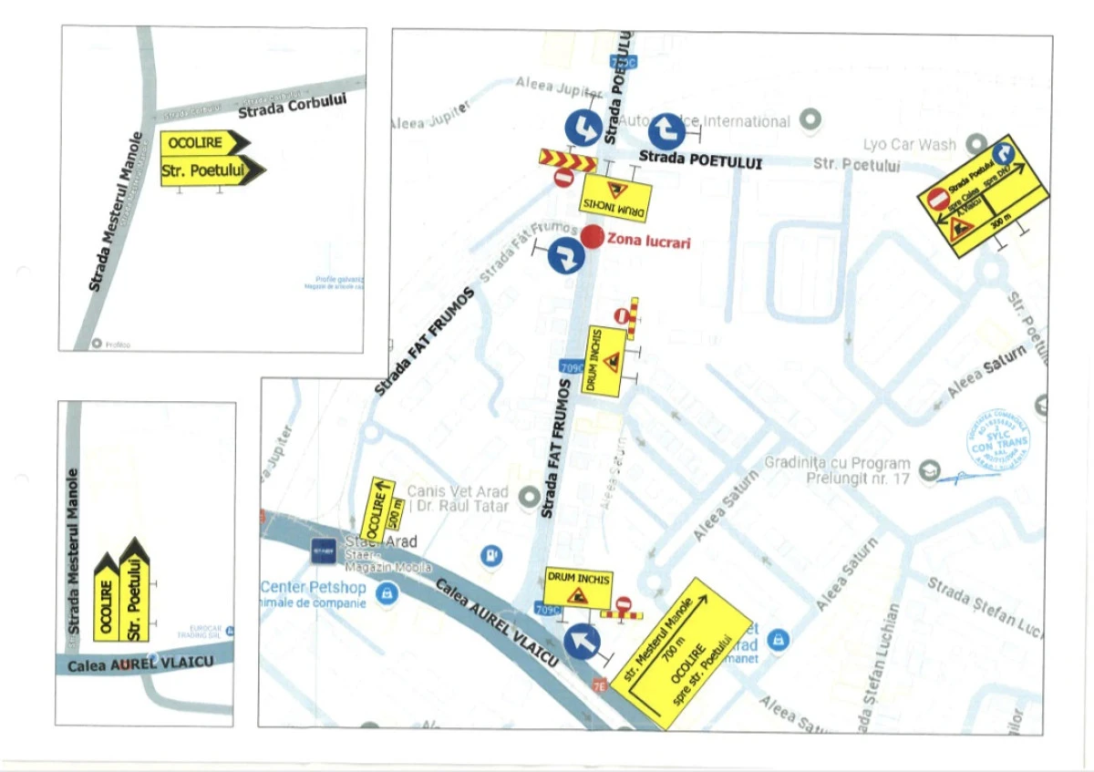 Circulație restricționată pe str. Făt- Frumos, până la finalul lunii martie