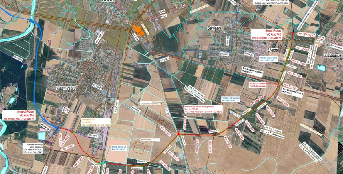 CJA a aprobat studiul de fezabilitate pentru al doilea inel de centură în zona nord-estică a municipiului Arad
