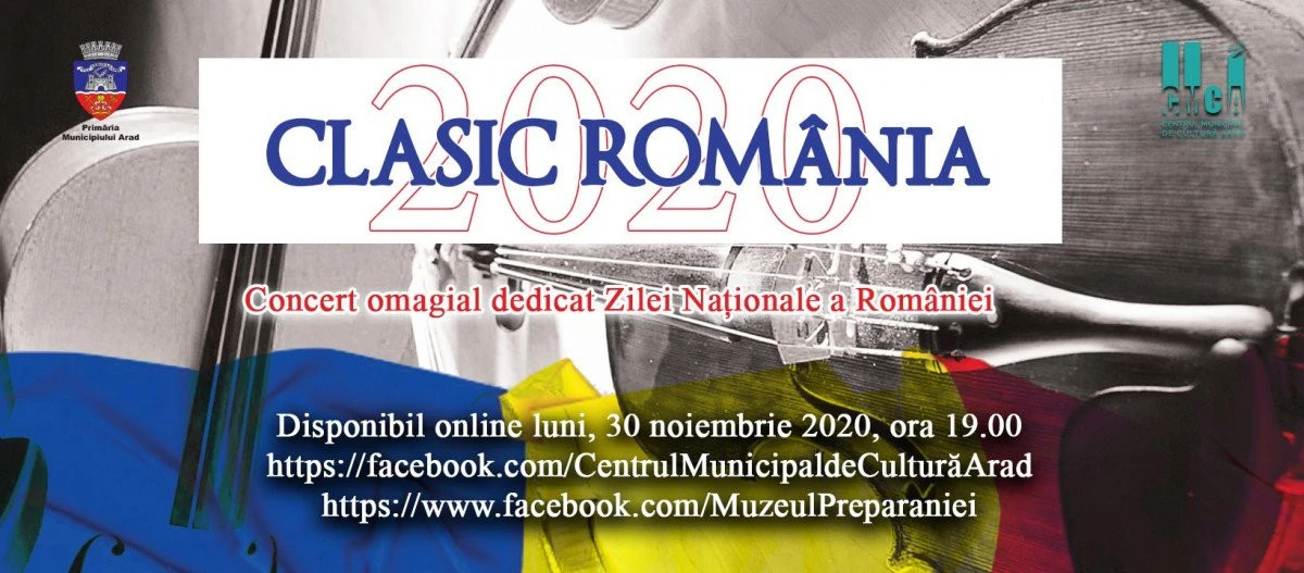 Clasic România 2020 – eveniment online dedicat Zilei Naționale a României, la Arad