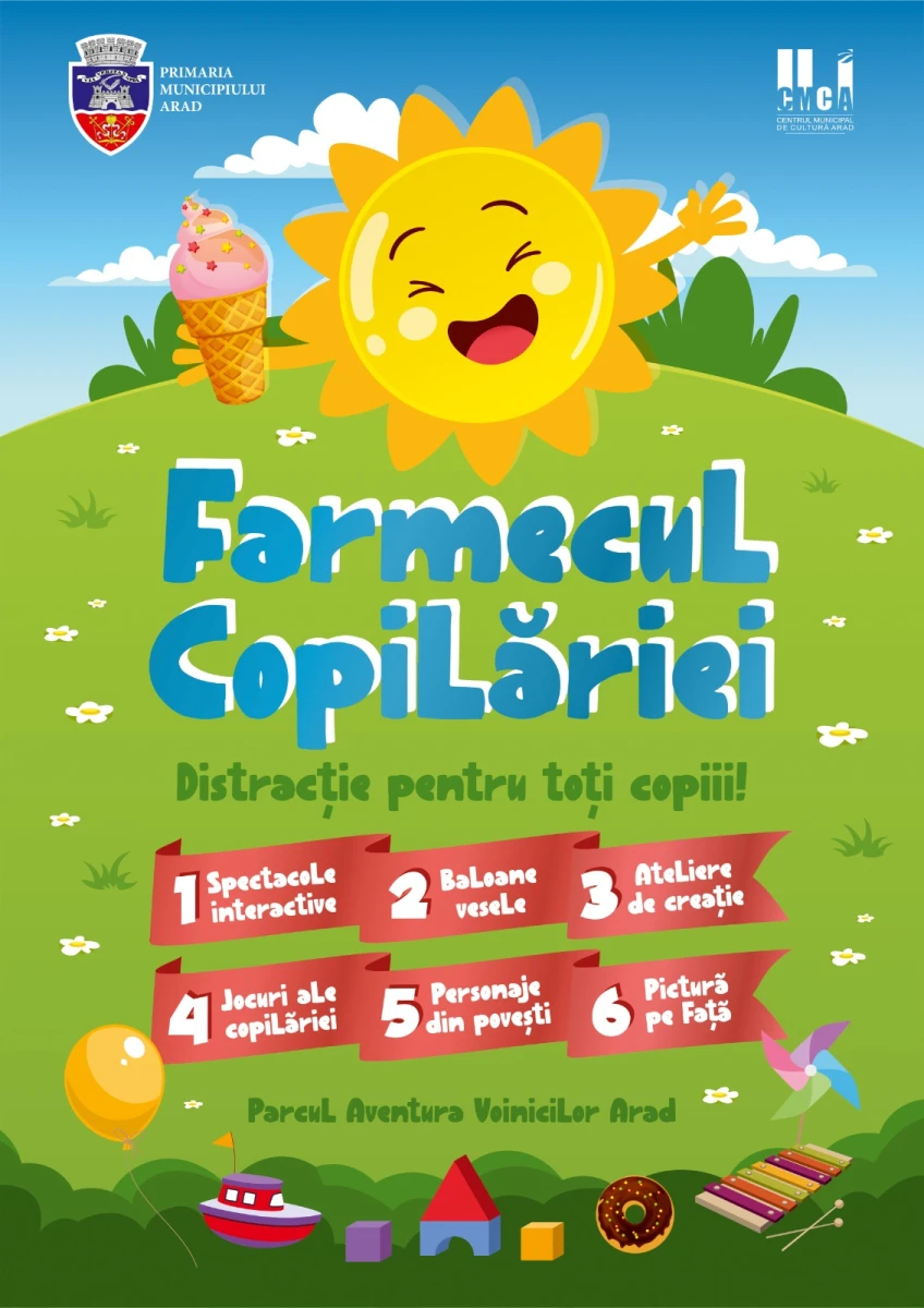 Clovnii Avila și „Prințesa Mofturici”, atracțiile noii ediții a evenimentului „Farmecul Copilăriei”