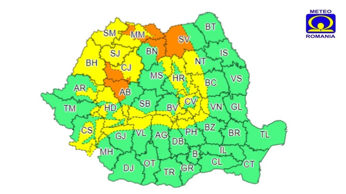 Cod galben de vânt în județul Arad