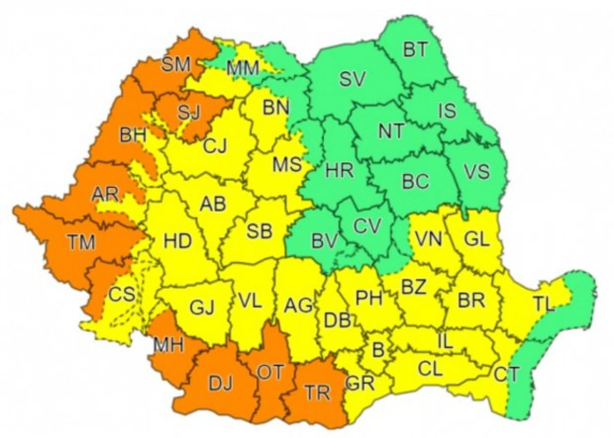 Cod portocaliu de caniculă pentru județul Arad. Temperaturile vor ajunge și la 40 de grade