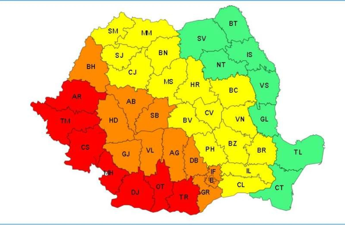 Cod roşu de caniculă în județul Arad