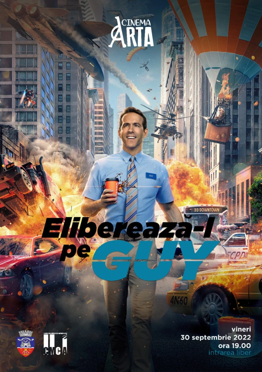 Comedia „Eliberează-l pe Guy“, pe marele ecran de la Cinematograful „Arta“ din Arad