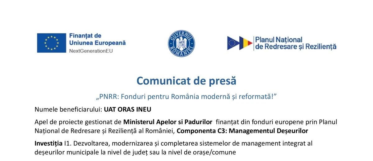 Comunicat de presă
