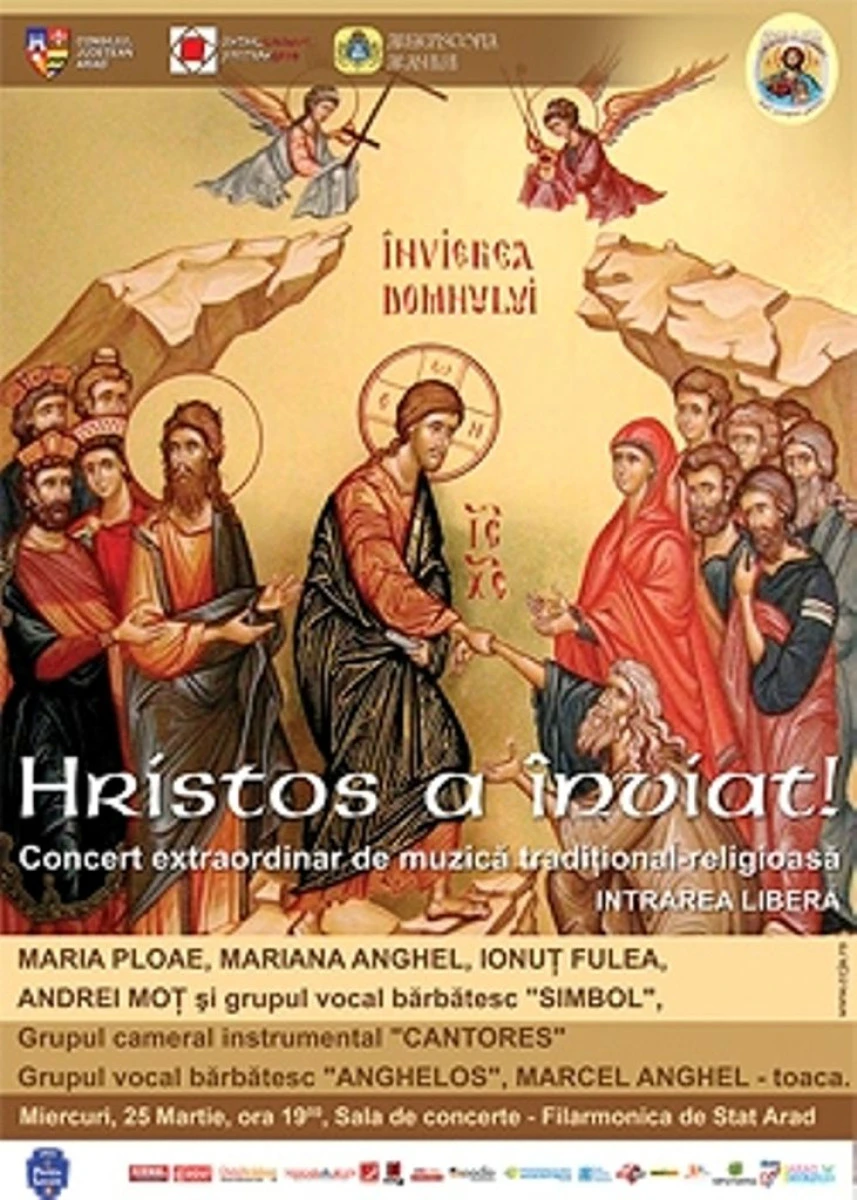 CONCERT DE PRISCENE ORTODOXE, PSALMI SI POEME RELIGIOASE, LA FILARMONICA DE STAT ARAD