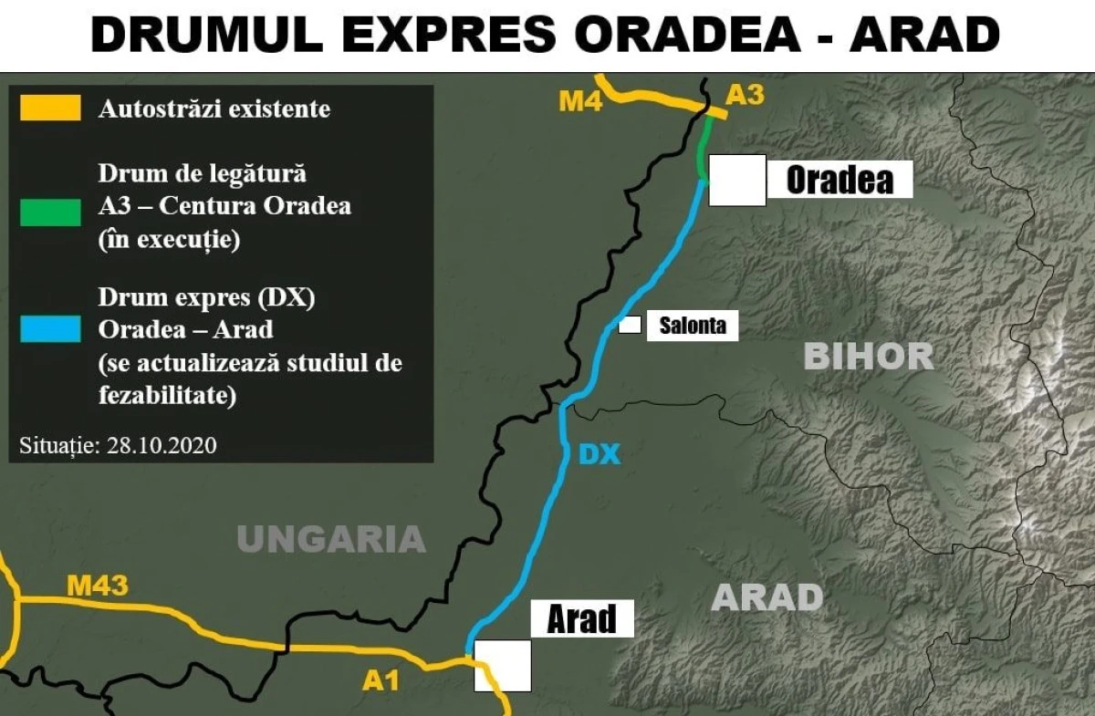 Consiliul Județean Bihor a aprobat parteneriatul cu Aradul, pentru drumul expres