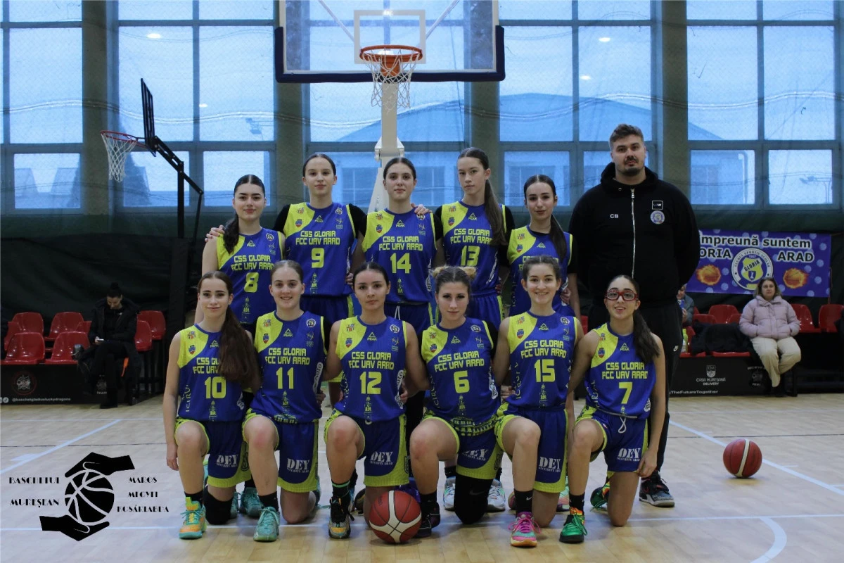 CSȘ Gloria FCC UAV Arad găzduiește turneul semifinal al Campionatului Național U16 de baschet feminin