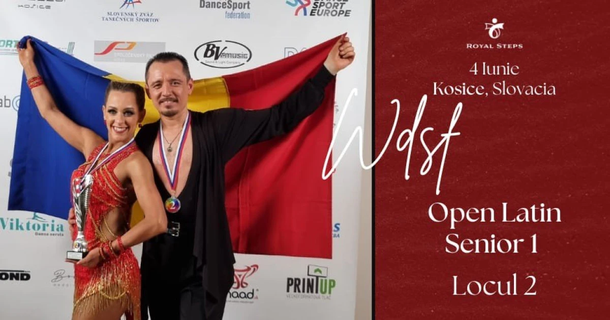 Dansatorii arădeni Patrik și Andreea Haizar au luat medalie (și) la Kosice Open