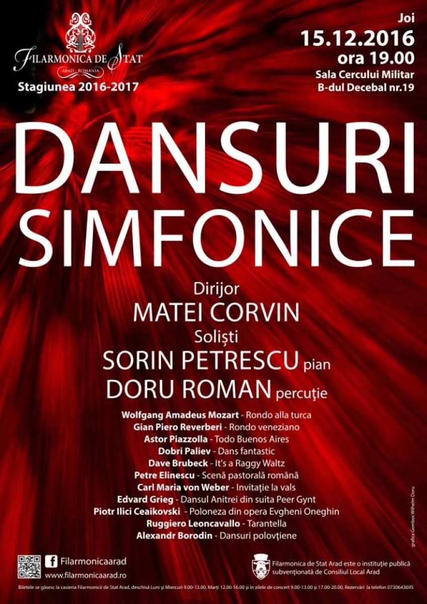 Dansuri simfonice, într-un concert extraordinar, cu invitați de prestigiu