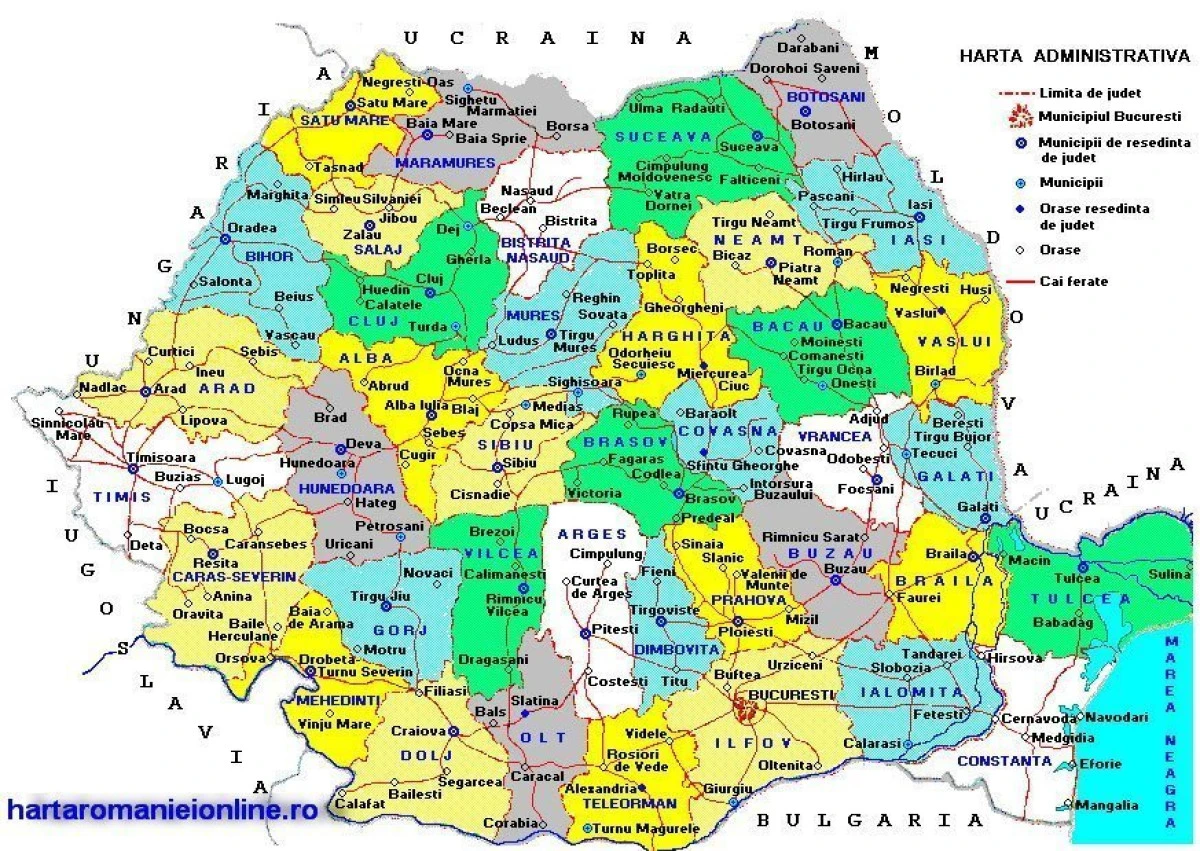 De unde provin numele judeţelor din România