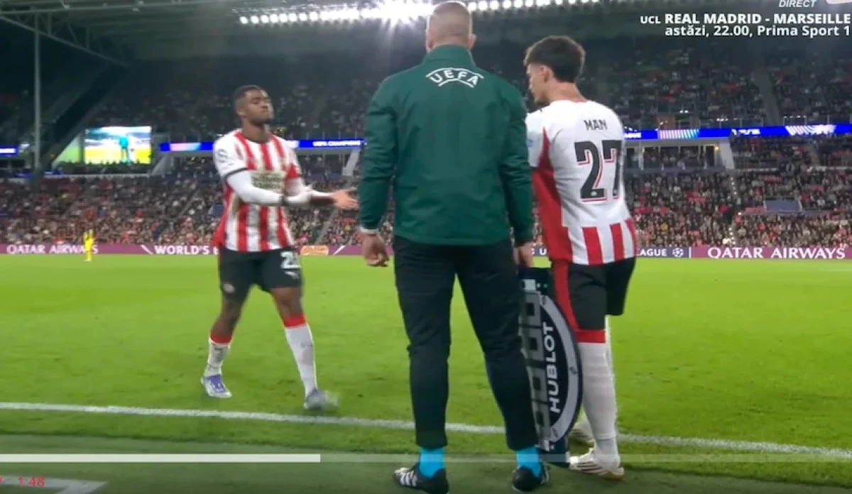 Dennis Man a debutat în Liga Campionilor în eșecul de acasă al lui PSV