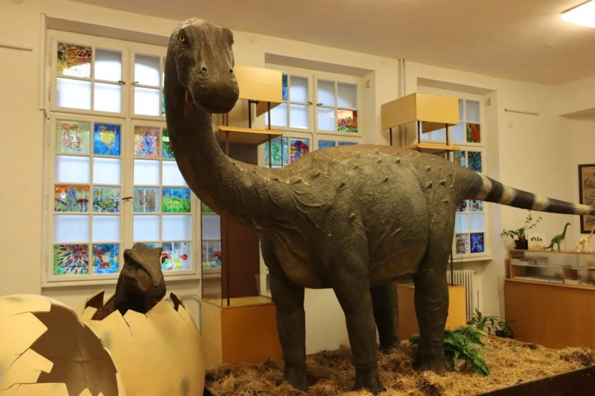 Dinozauri în mărime naturală, expuși la Complexul Muzeal Arad