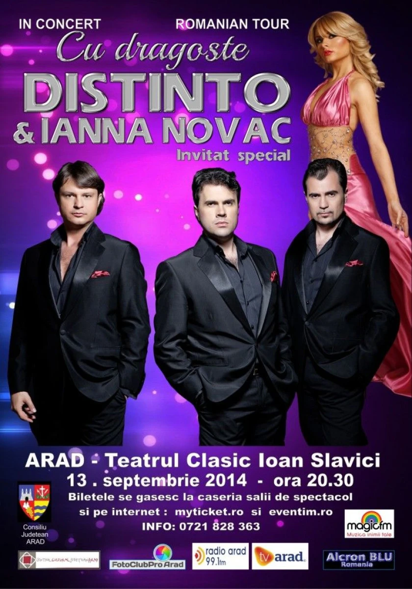 DISTINTO SI IANNA NOVAC VOR CONCERTA LA TEATRUL DIN ARAD