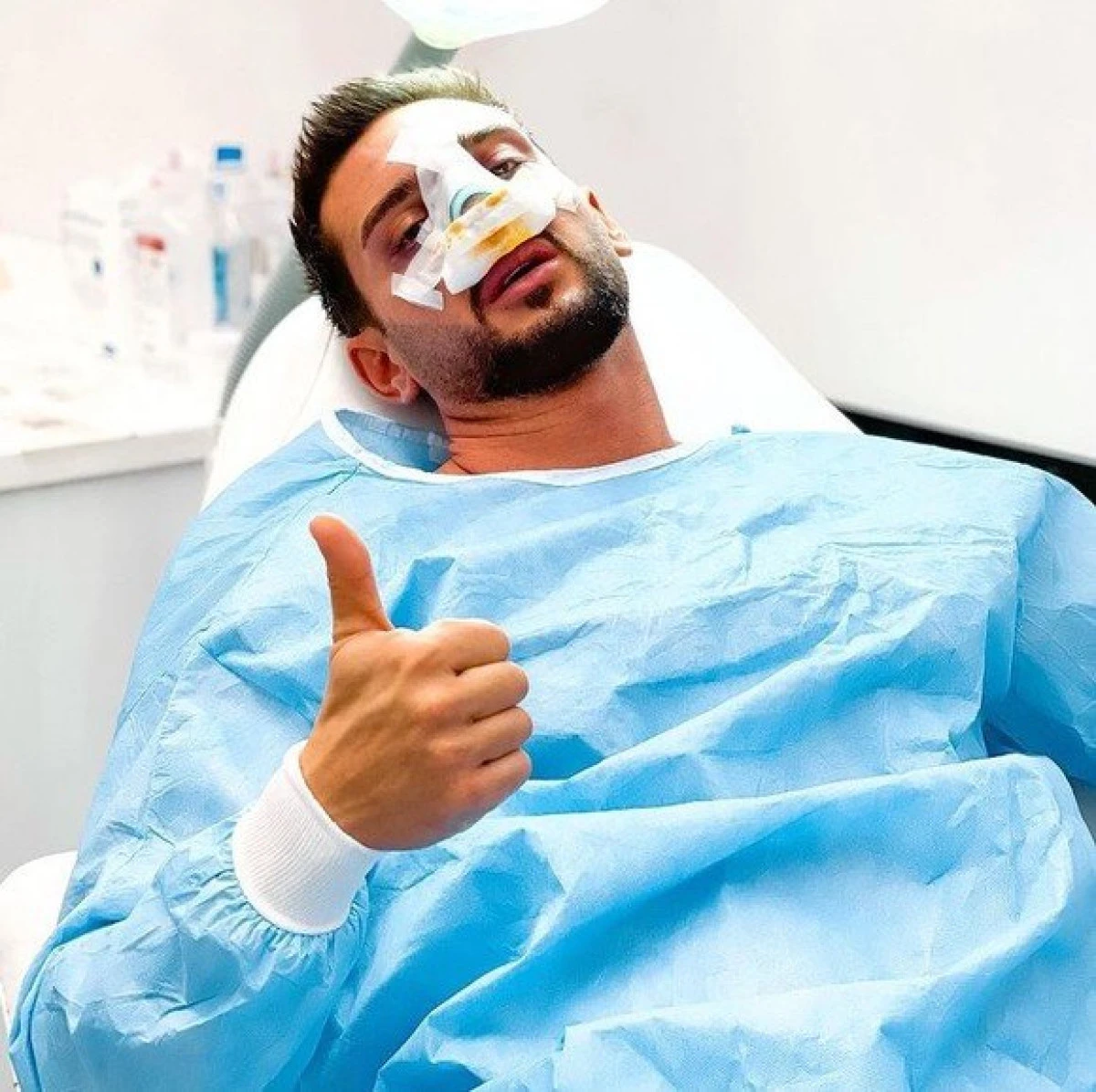 Dorian Popa, adevărul despre pozele apărute pe net cu operația la nas
