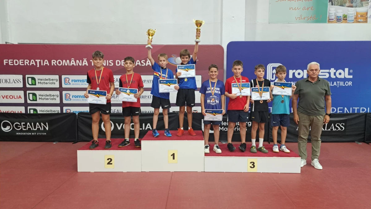 Două medalii arădene la Campionatele Naționale de tenis de masă sub 11 ani (FOTO)