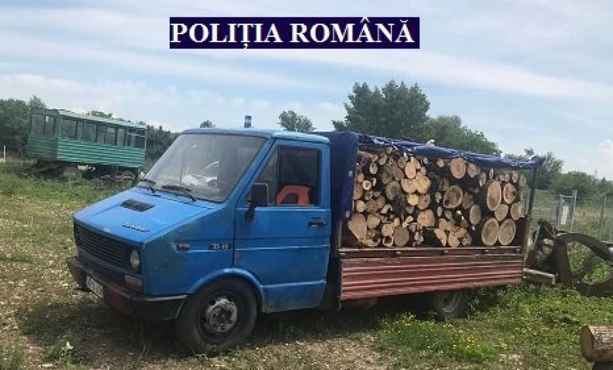 Două transporturi ilegale de lemne, confiscate de polițiștii din Lipova