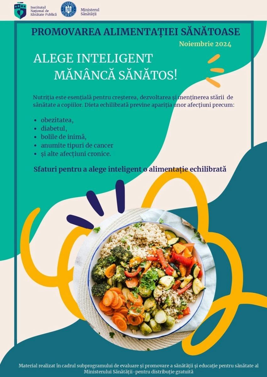 DSP Arad derulează campania „PROMOVAREA ALIMENTAȚIEI SĂNĂTOASE”