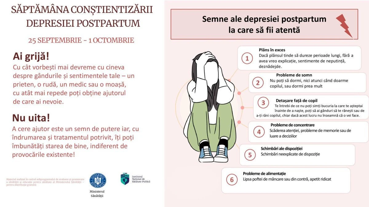 DSP Arad: Săptămâna conștientizării depresiei post-partum
