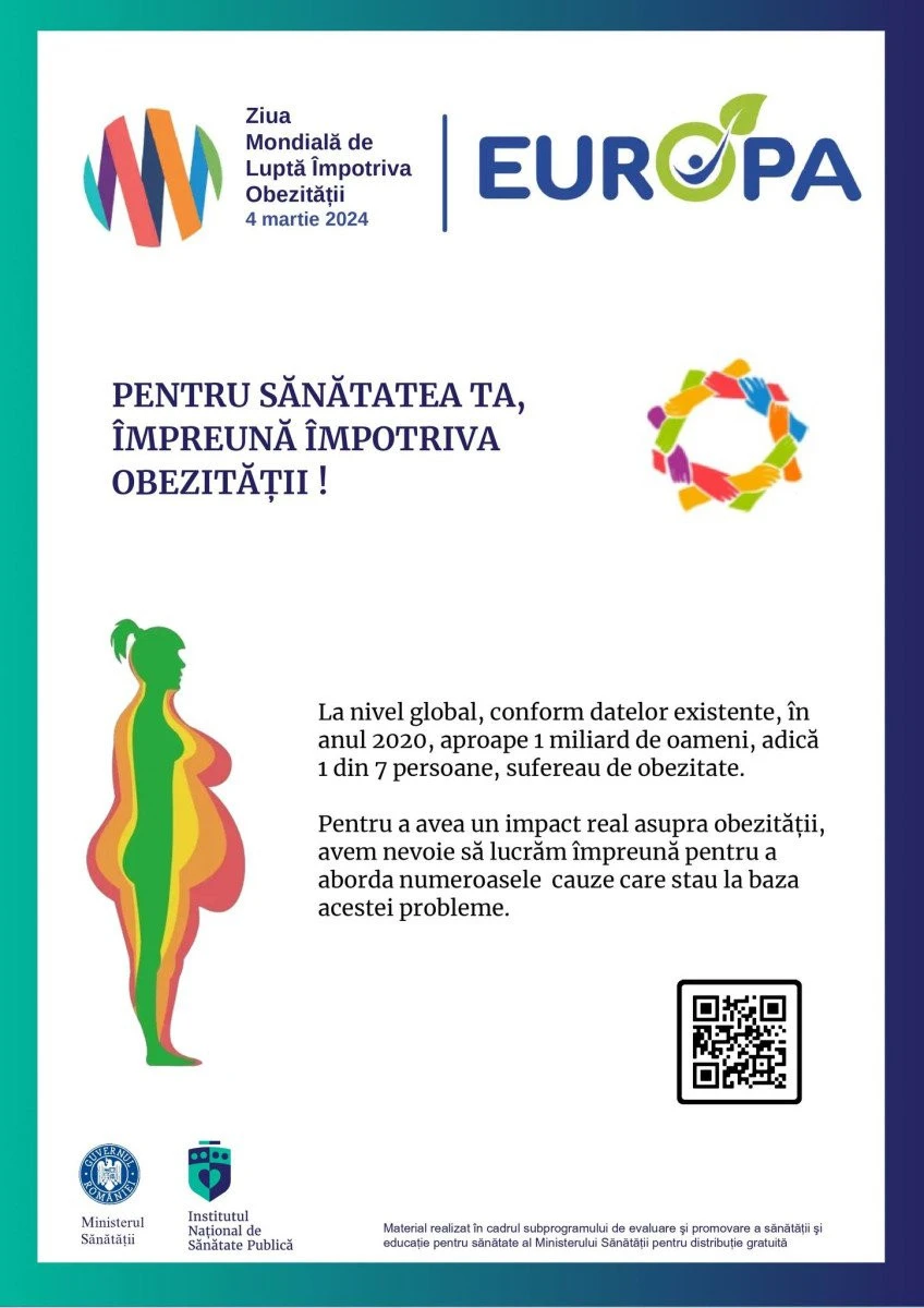 DSP Arad: Ziua mondială de luptă împotriva obezității - 4 Martie 2024
