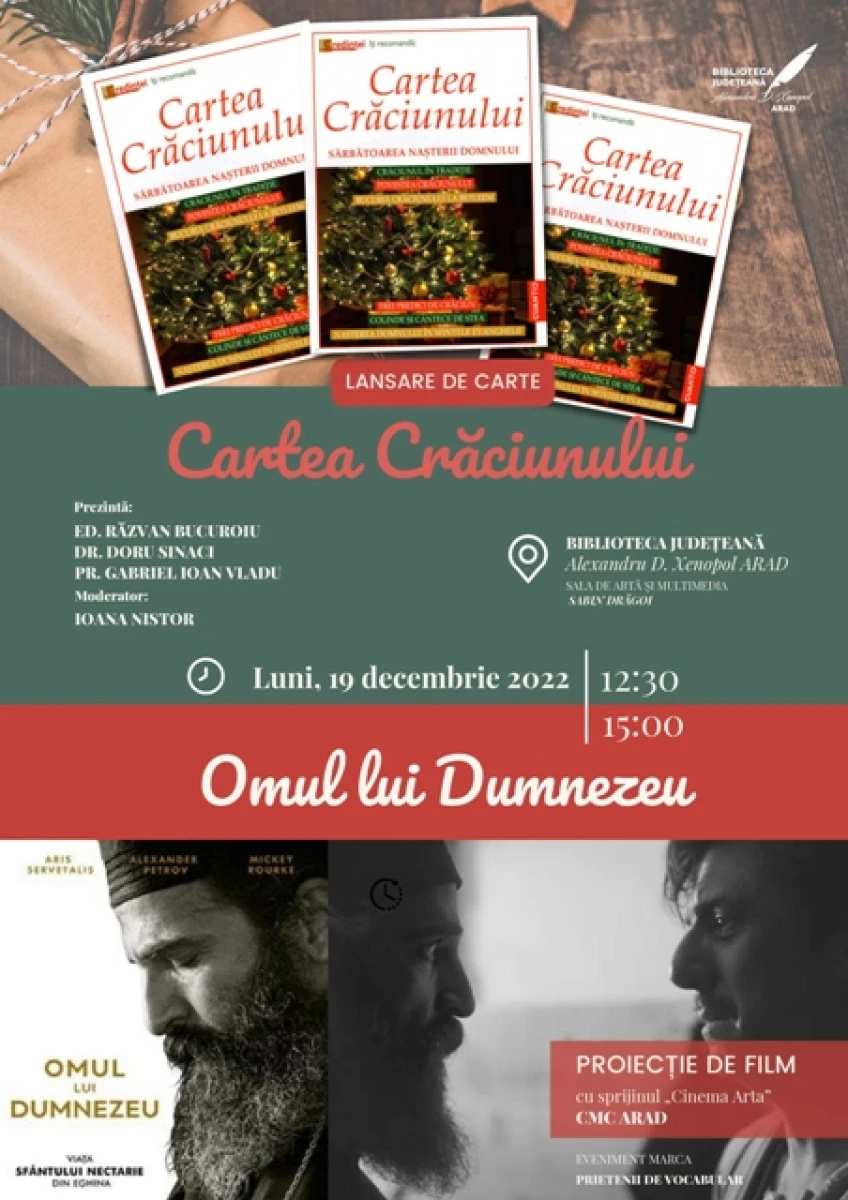 Dublu eveniment cultural la Biblioteca arădeană