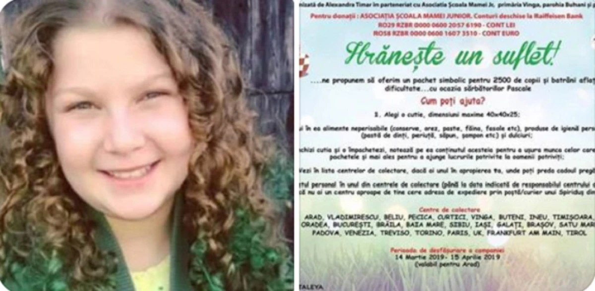 Ea este Raluca! Are doar 10 ani și și-a donat economiile pentru copiii și bunicii din campania ”Hrănește un suflet de Paște!”