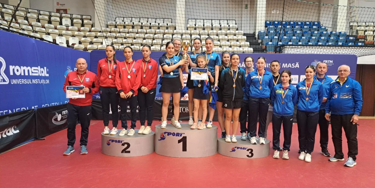Echipa de junioare a CSM Arad este medaliată cu bronz național la tenis de masă