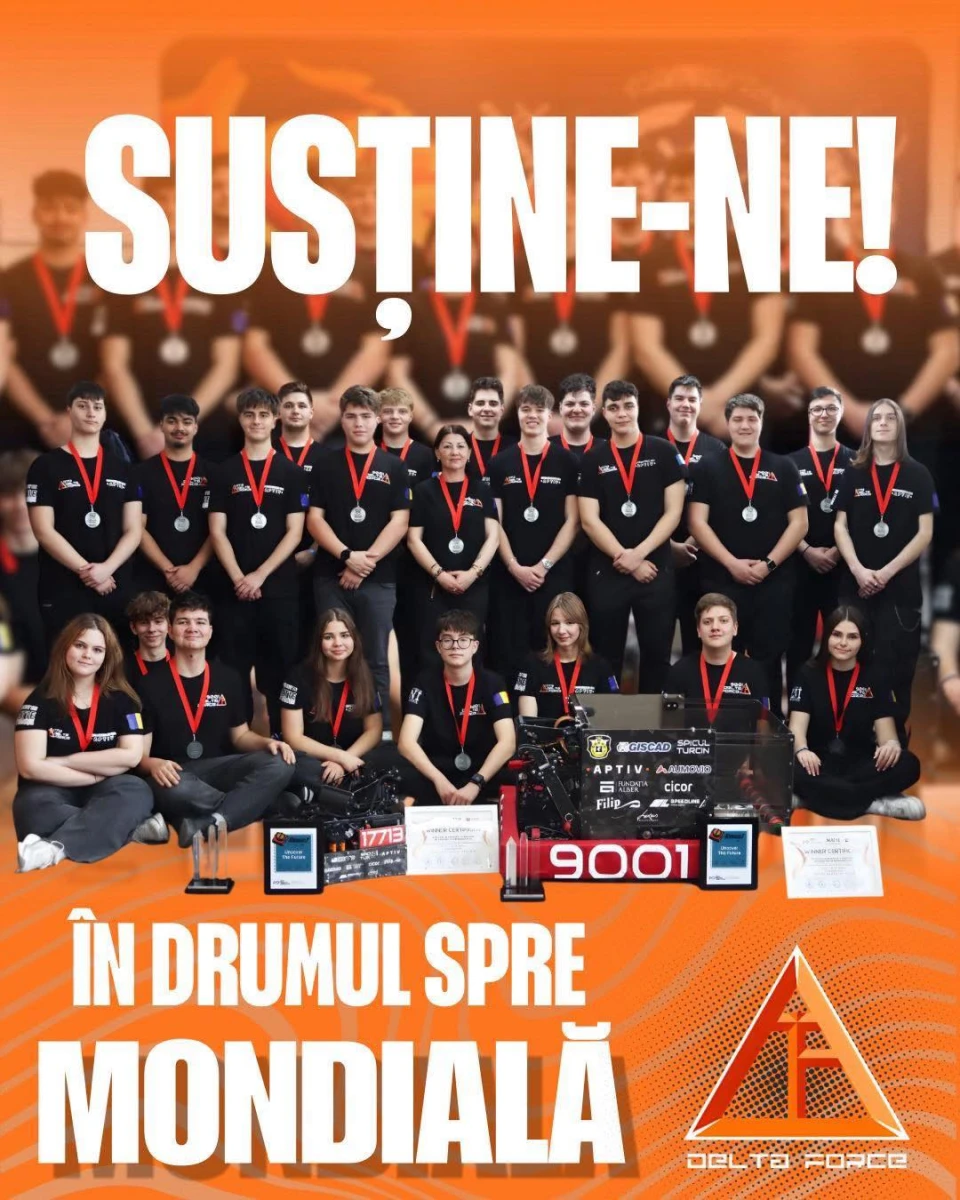 Echipa Delta Force din Arad are nevoie de sprijin pentru a reprezenta România la Campionatul Mondial de Robotică