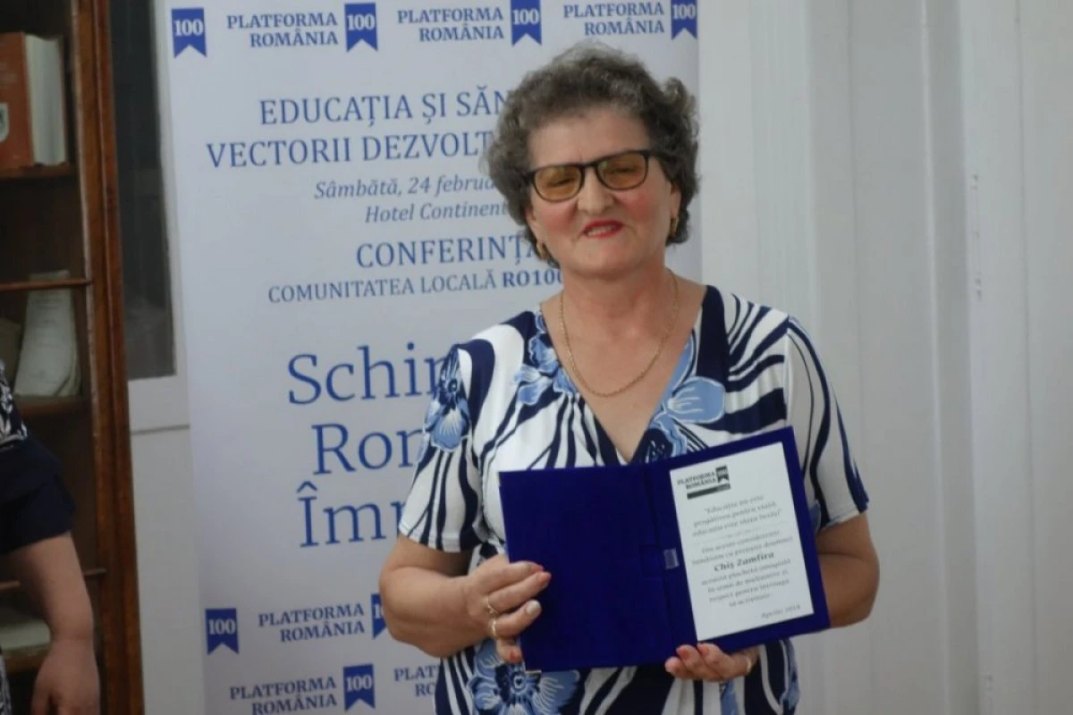 Educatoarea Zamfira Chiș, prima protagonistă a proiectului „Fii tu însăți schimbarea”