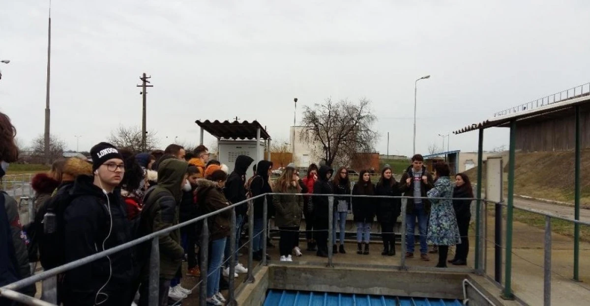 Elevi ai Liceului Tehnologic de Construcții si Protecția Mediului, în vizită la Stația de Epurare