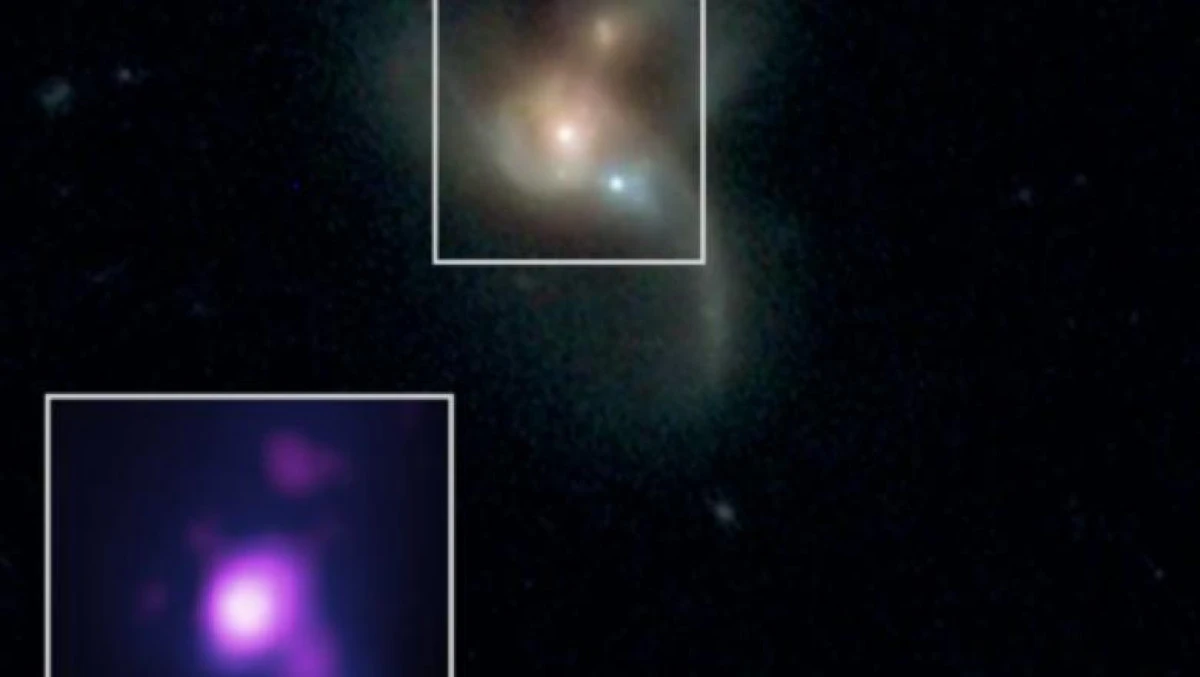 Eveniment astronomic rar. Trei găuri negre se află în curs de ciocnire