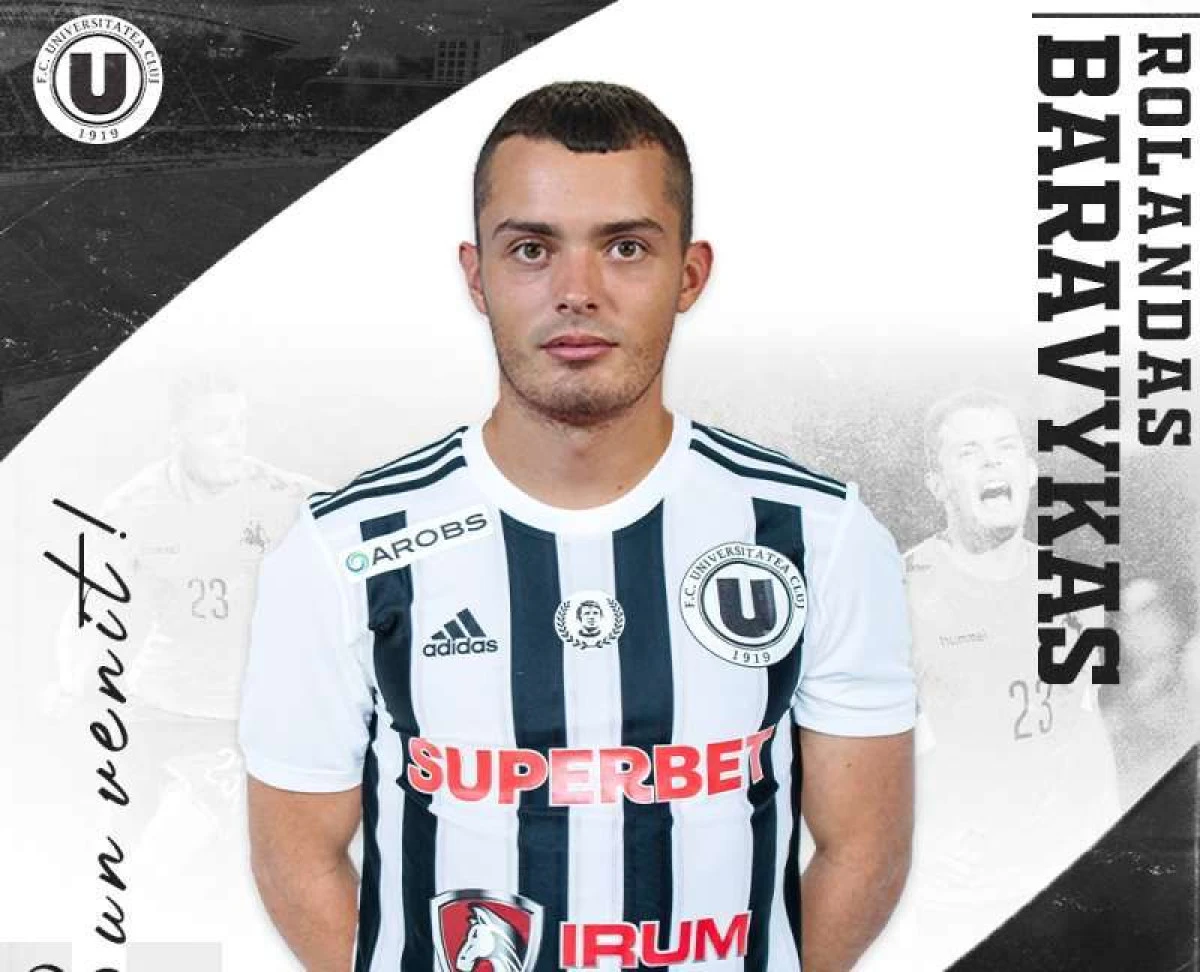 Ex-utistul Rolandas Baravykas a fost transferat de nou promovata în Liga 1, "U" Cluj