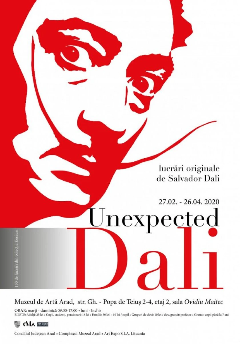 Expoziția UNEXPECTED DALI, pentru prima oară în România, la Muzeul de Artă Arad