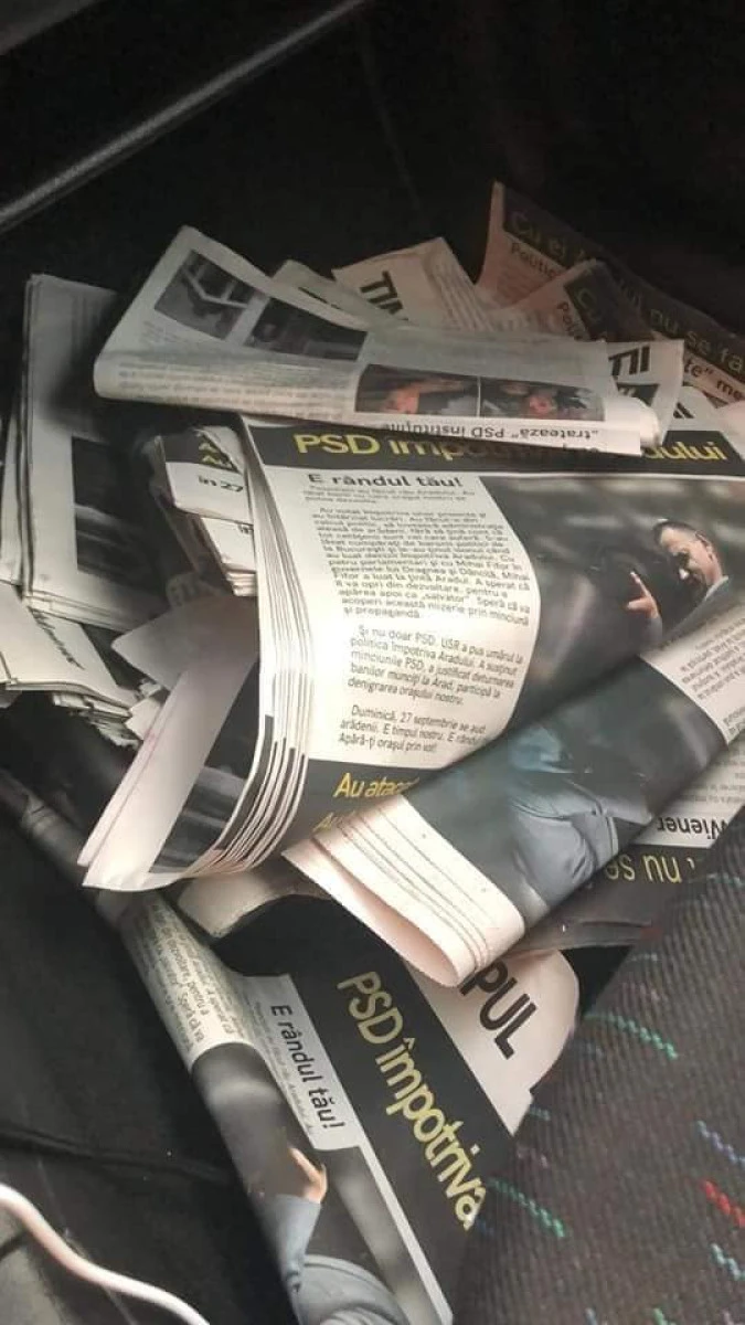 Falcă e disperat că pierde Primăria Aradului! Mii de ziare pline de mizerii au fost distribuite de liberali, în municipiu