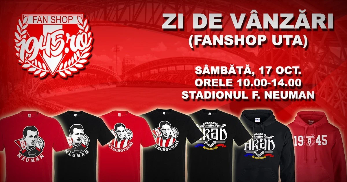 Fanshop UTA anunţă o nouă zi de vânzări la stadion, în paralel cu distribuirea abonamentelor