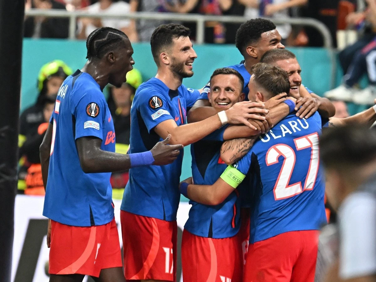 FCSB a debutat în Europa League cu o victorie clară, seară de coșmar pentru Drăgușin!