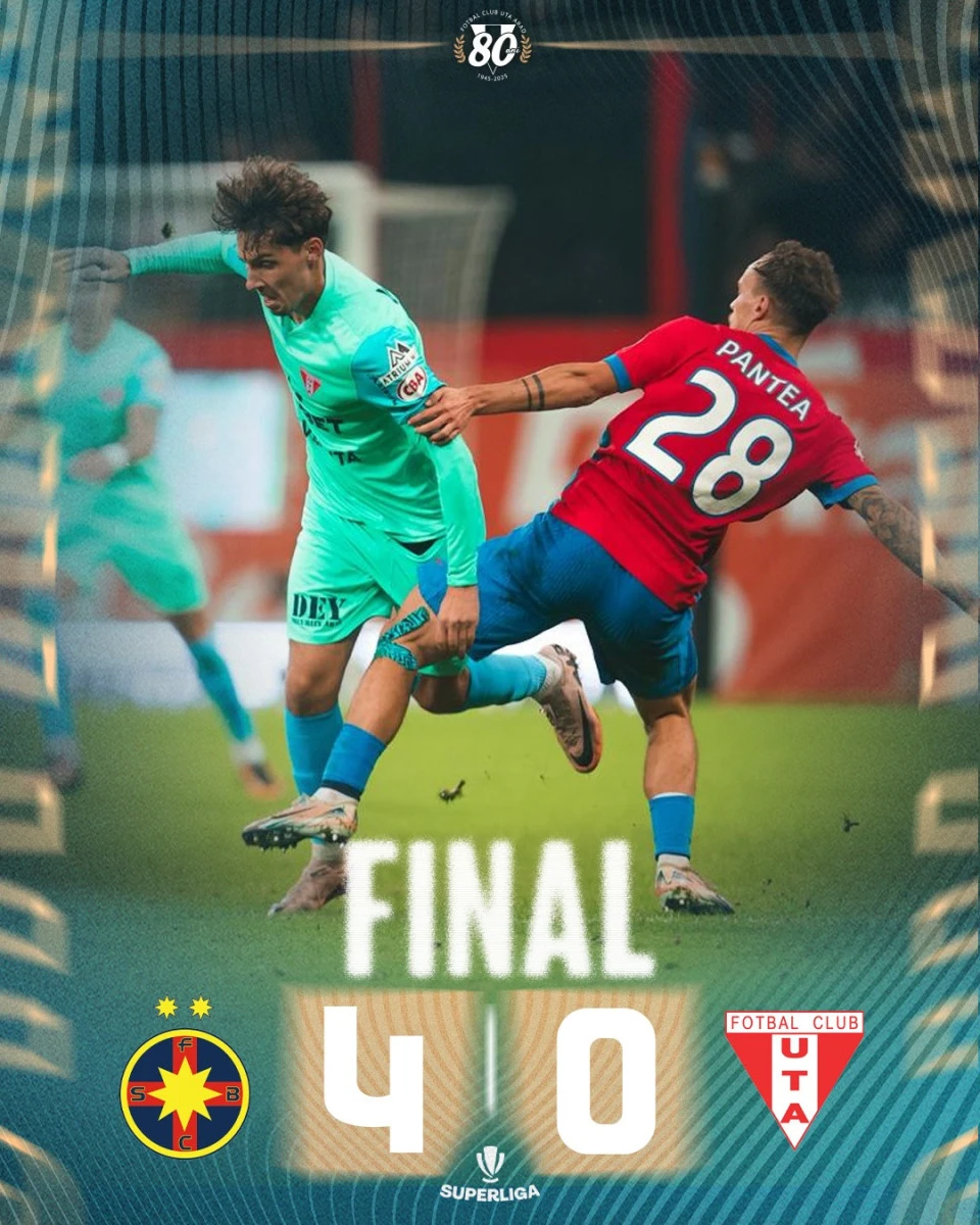 FCSB – UTA Arad 4-0. Seară de coșmar pentru arădeni pe Arena Națională