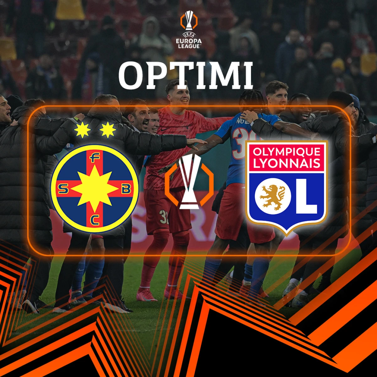 FCSB va juca cu Olympique Lyon, în optimile Europa League! Vezi programul complet