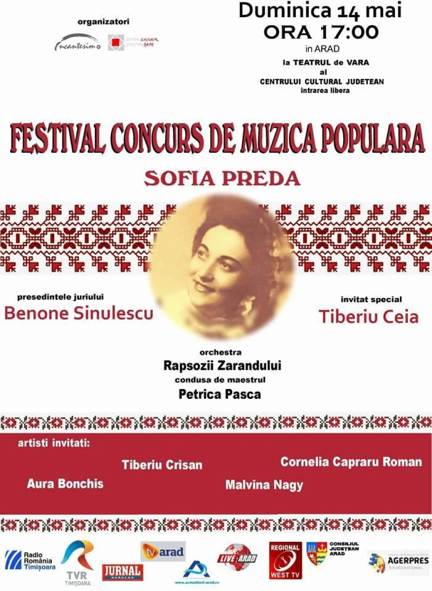 Festivalul concurs de muzică populară "Sofia Preda", la cea de a doua ediție