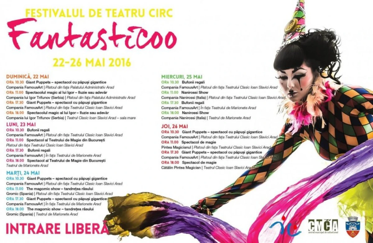 FESTIVALUL DE TEATRU CIRC ”FANTASTICOO” REVINE LA ARAD