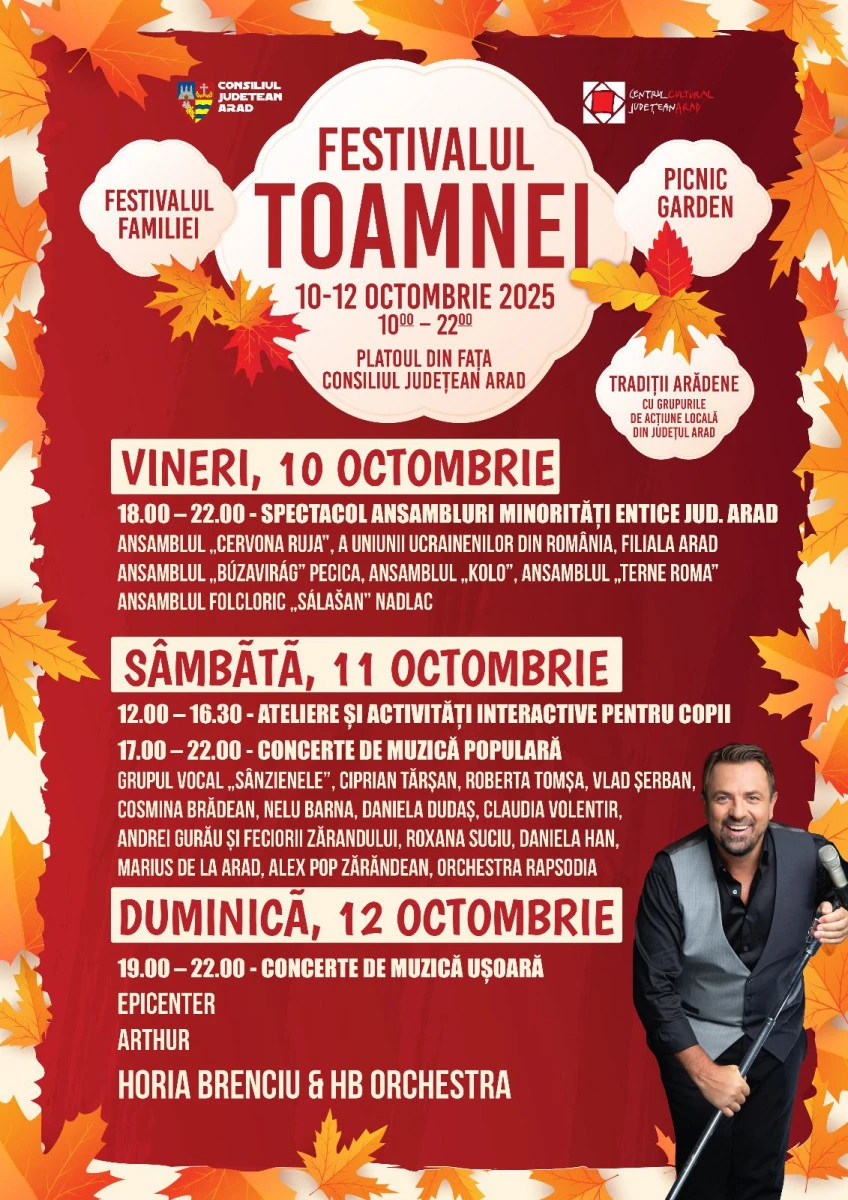 Festivalul Toamnei și al Familiei, la Consiliul Județean Arad