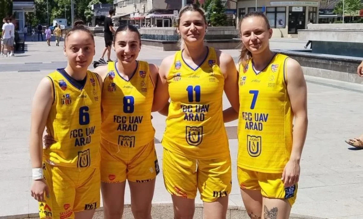 Fetele de la CS Universitatea Arad au fost semifinaliste la primul turneu de baschet 3x3