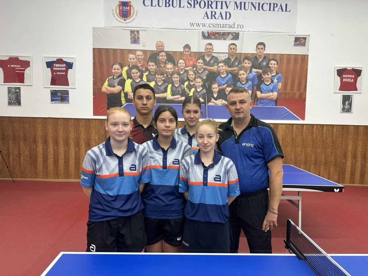 Fetele de la CSM Arad au învins Dumbrăvița și Moineștiul și se mențin în Top 5 al Superligii de tenis de masă!
