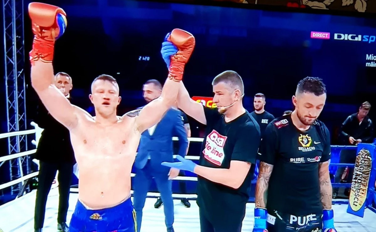 Fighterul arădean Eduard “The Blitz” Gafencu şi-a păstrat centura mondială!
