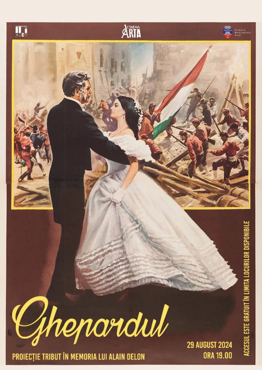 Filmul „Ghepardul“ – proiecție tribut în memoria lui Alain Delon, la Cinematograful „Arta“ din Arad